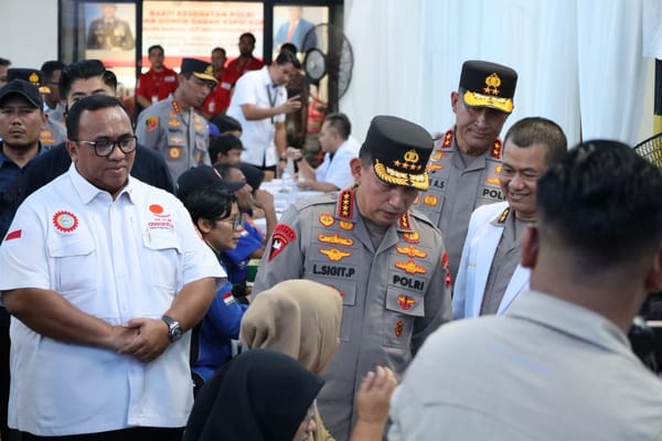 Peringati Hari Bhayangkara ke-79, Polri Bersama KSPSI Laksanakan Aksi Sosial