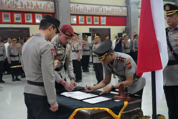 Polda Bali Gelar Serah Terima Jabatan Pejabat Utama.