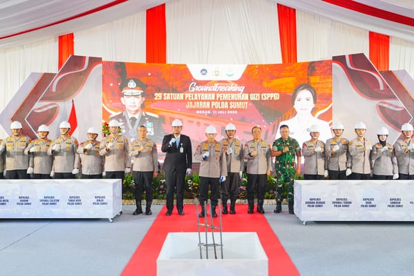 Dukung Transformasi Polri, Kapolri Resmikan Groundbreaking 29 SPPG di Polda Sumut