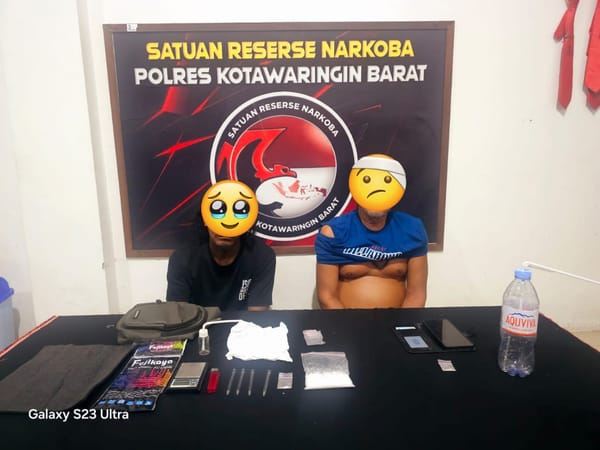 Kurang dari 24 Jam, Polres Kobar Tangkap Dua Pengedar Sabu