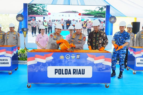 Kapolri Hadiri Groundbreaking 9 SPPG di Riau, Wujud Dukung Program MBG