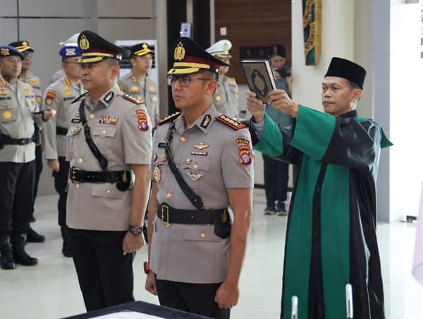 Kapolda Pimpin Sertijab, Jabatan Dirlantas Polda Kalteng Resmi Diserahterimakan