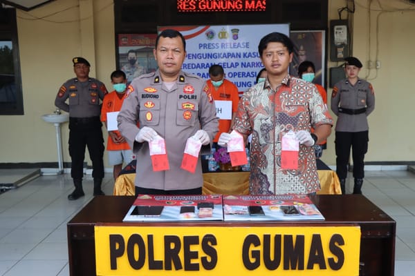 Polres Gumas Tangkap 16 Tersangka Narkoba, Selamatkan 1.100 Jiwa dalam 7 Bulan