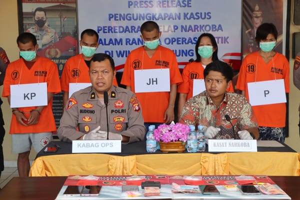 Polres Gumas Ringkus 5 Tersangka dan Amankan Puluhan Gram Sabu Hasil Operasi Antik Telabang 2025