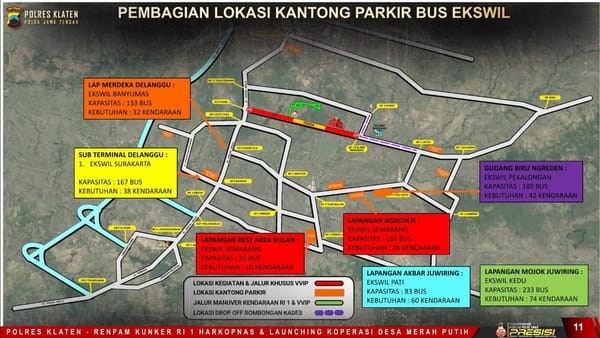 Demi Kelancaran Kunker Presiden, Polda Jateng Siapkan Parkir Bus di Klaten