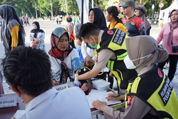 Rumkit Bhayangkara Polda Kalteng Hadir di Car Free Day, Ajak Warga Peduli Kesehatan