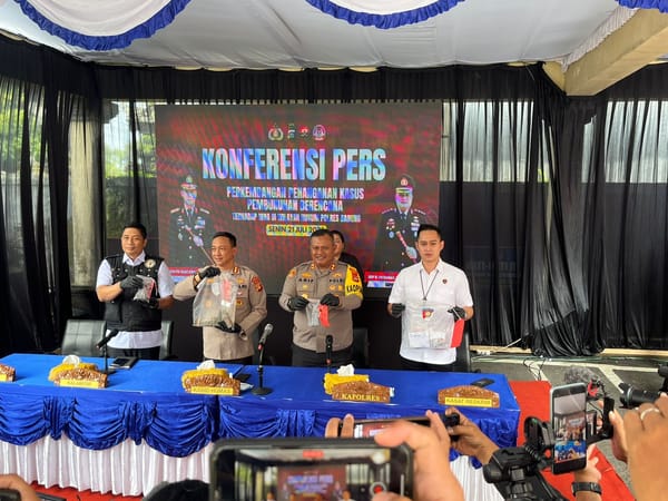 Senpi Pelaku Penembakan WNA Ditemukan Polisi Dialiran Sungai Tabanan
