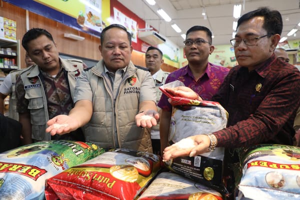 Sidak! Polda Bali Tidak Temukan Adanya Beras Oplosan