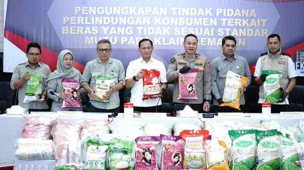 Beras Tak Sesuai Takaran dan Mutu, Satgas Pangan Amankan 201 Ton