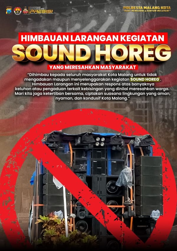 Edaran Polresta Malang: Sound Horeg Dilarang dalam Berbagai Aktivitas