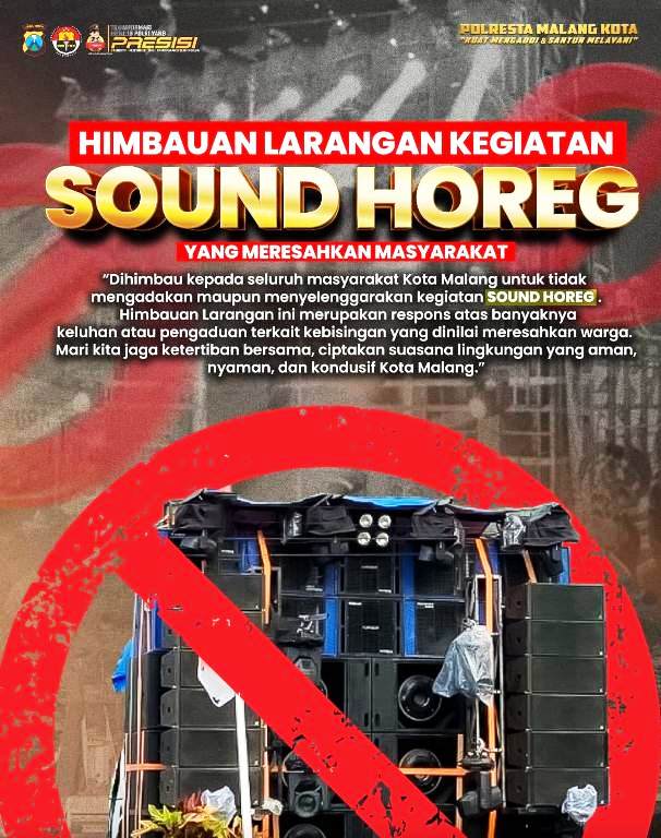 Polresta Malang Kota Larang Keras Penggunaan Sound Horeg di Jalanan