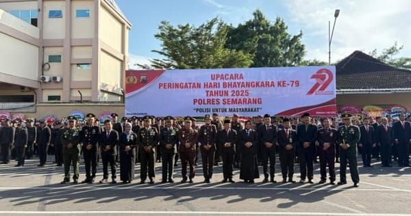 Polres Semarang Gelar Upacara dan Apresiasi Kinerja di Hari Bhayangkara ke-79