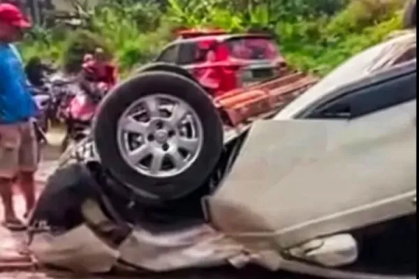Kecelakaan Tunggal di Watuagung, Kendaraan Terperosok dan Ringsek