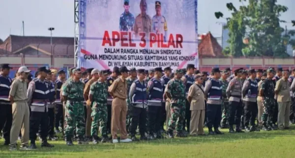 Tiga Pilar Banyumas Gelar Apel Sinergitas, Teguhkan Soliditas untuk Keamanan Daerah