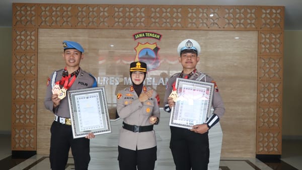 Berprestasi, Personel Polres Magelang Kota Raih Tiga Medali di Kapolri Cup VI