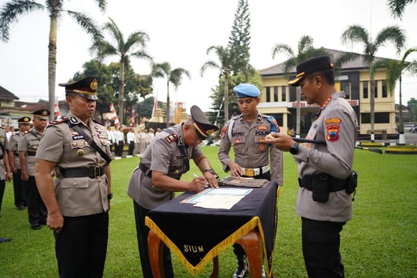 Sertijab Pejabat Utama, Kapolresta Banyumas Dorong Dedikasi dan Integritas Personel