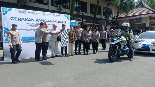 GPM Polri Tahap Kedua: 48,5 Ton Beras Murah Dilepas Kapolresta Malang Kota