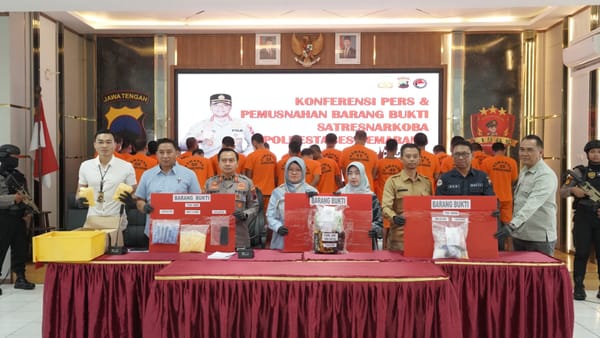 Awal Tahun hingga Kini, 163 Kasus Narkotika Dibongkar Polrestabes Semarang