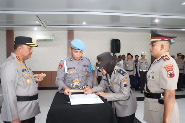 Mutasi Jabatan, Kapolresta Cilacap Pimpin Sertijab dan Pelantikan Pejabat Baru