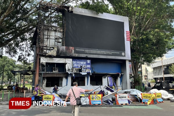 Pasca Demo Ricuh, 16 Pos Polisi di Malang Kota Rusak dan Dibakar