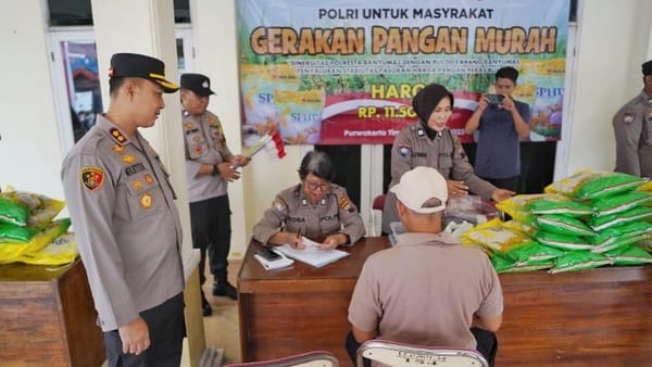 Gerakan Pangan Murah Polresta Banyumas Dipantau Langsung Wakapolresta