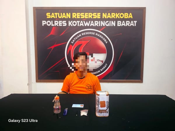 Positif Narkoba dan Simpan 12 Paket Sabu, Pria Ini Diciduk Polres Kobar