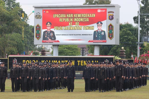 Polda Kalteng Peringati HUT RI ke-80 dengan Upacara Bendera di Mapolda