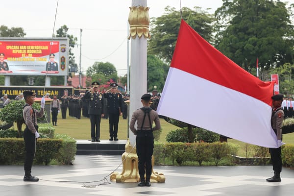HUT RI ke-80, Polda Kalteng Tunjukkan Nasionalisme Lewat Upacara Bendera