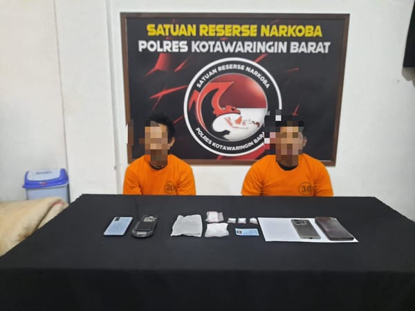 Dua Pemuda Pengedar Narkoba Diamankan Polres Kobar