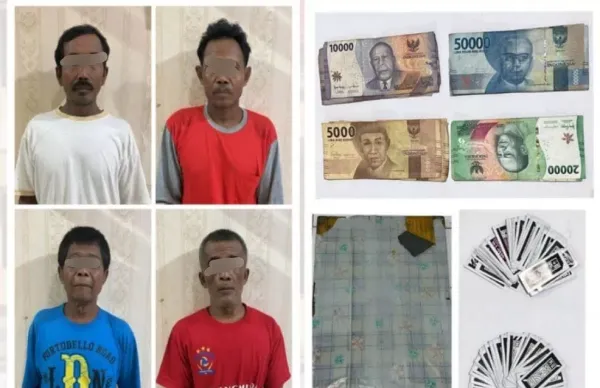 Gerebek Judi Ceki di Sragen, Polisi Tangkap Empat Pelaku, Satu Melarikan Diri
