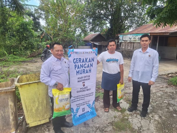 Sat Reskrim Polres Gumas Jual Beras Murah via WhatsApp, Warga Langsung Dilayani ke Rumah