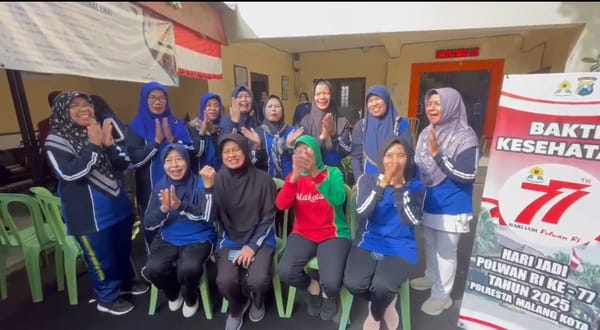 Warga Lansia Dapat Layanan Kesehatan Gratis dari Polwan Polresta Malang Kota