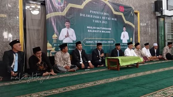 Doa Bersama HUT RI ke-80, Wali Kota Malang Ajak Masyarakat Perkuat Semangat Gotong Royong