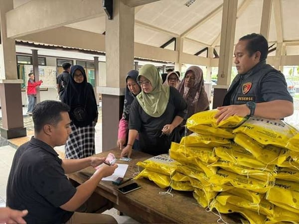 Beras Harga Terjangkau Disalurkan, Polresta Banyumas Gandeng Bulog