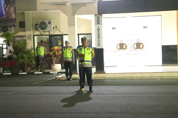 Apel Malam Dipimpin Kapolresta Cilacap, Pengamanan Wilayah Jadi Sorotan