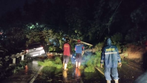 Longsor di Rawalo Banyumas Timpa Mobil yang Sedang Melintas