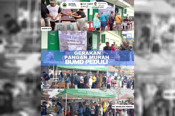 Gerakan Pangan Murah di Magelang, Ribuan Kilogram Bahan Pokok Habis dalam Dua Jam