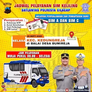 Pelayanan SIM Keliling Hadir di Balai Desa Bumireja Kedungreja