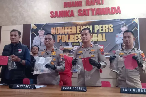 Satresnarkoba Polres Tegal Tangkap Dua Pengedar Sabu