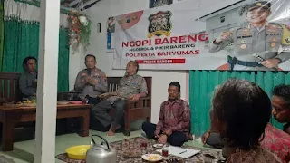 Kapolsek Wangon Gelar Ngopi Bareng Kelompok Ternak Berkah Makmur