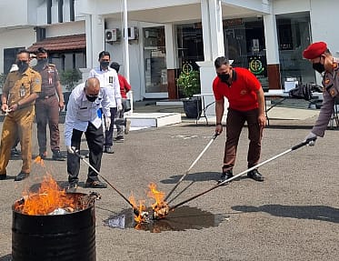 Ribuan Narkotika dan Psikotropika Dimusnahkan Kejari Kota Tegal