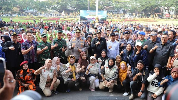 Ratusan Warga Bersama Polresta Malang Kukuhkan Suara Jogo Kota Malang