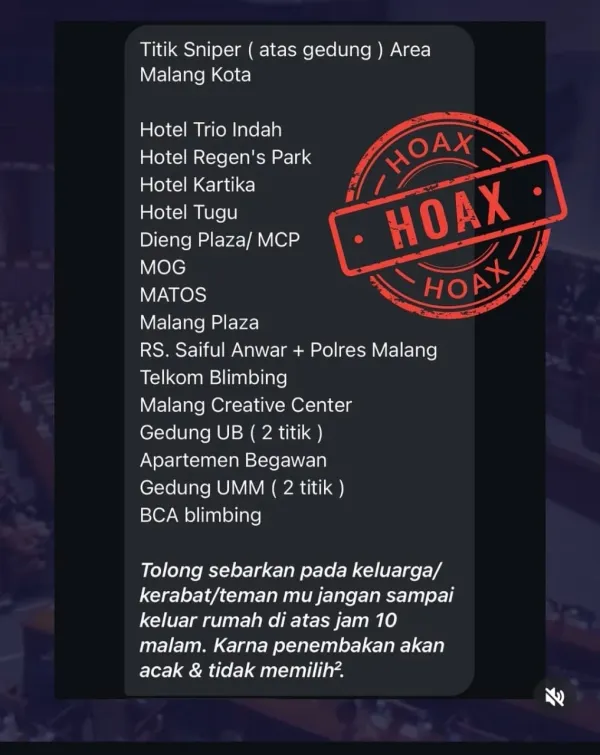Polisi Bantah Isu Sniper Beredar via WhatsApp: Jangan Sebar Hoaks!
