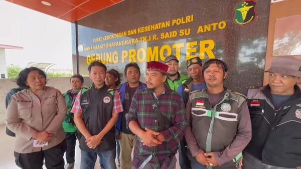 Solidaritas untuk Korban, Ojol Kunjungi Polisi yang Terluka saat Kericuhan