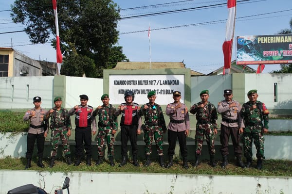 Wujud Sinergi, TNI-Polri Laksanakan Patroli Gabungan Skala Besar di Wilayah Lamandau