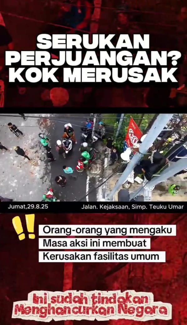 Serukan Demokrasi, tapi Hancurkan Negara? Fasilitas Umum Rusak Saat Demo