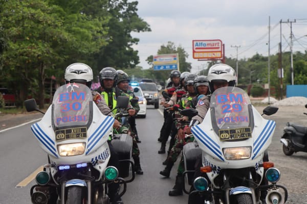 Pasca Unjuk Rasa, Polres Pulang Pisau dan TNI Gelar Patroli Gabungan Jaga Stabilitas