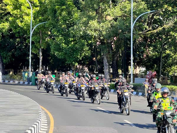 Jaga Kondusifitas, Polda Kalteng Bersama TNI dan Pemprov Patroli Gabungan Pasca Unjuk Rasa