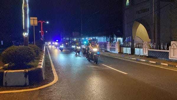 Turun Langsung, Kapolres Pulang Pisau Patroli Malam Usai Unjuk Rasa
