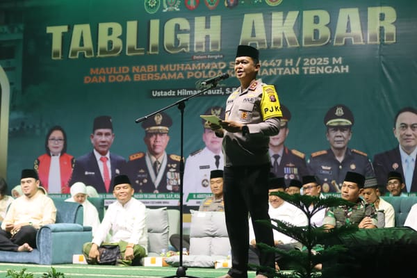 Polda Kalteng Gelar Tabligh Akbar Maulid Nabi, Ribuan Jamaah Padati Acara
